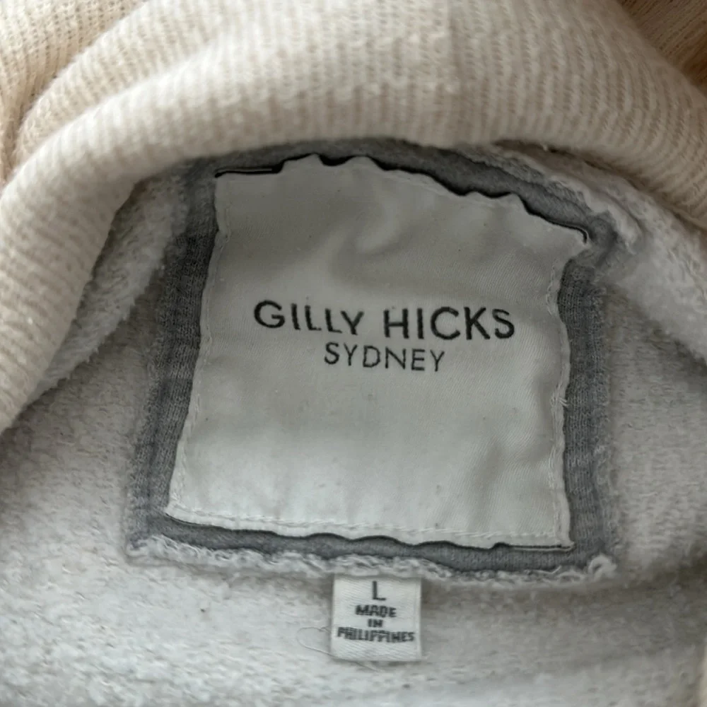 GILLEY HICKS | Vintage Hoodie | Light Grey |    Size L - Picture 8 of 10